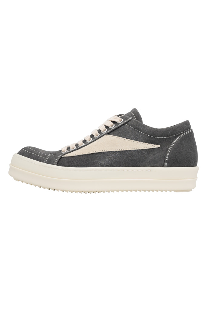 【5％OFF】 Vintage DRKSHDW Owens Rick Sneaks Dark Denim Foil Overdyed - 靴